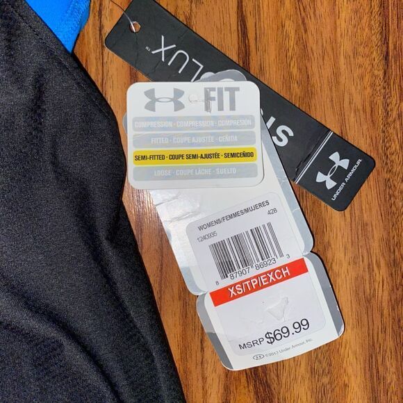 Under Armour NWT Black and a Blue Sports Bra Active Tank - Picture 2 of 7